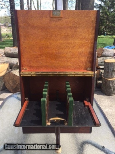 Custom Made Wood Bullseye Range Pistol Shooting Box