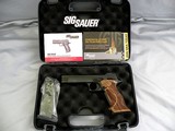 Sig Sauer P210 9MM 5" BBL Blue Wood Grips NIB - 1 of 3
