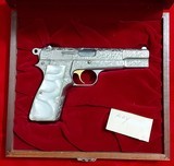 Browning Hi Power Renaissance engraved 9mm pistol in Browning wood case 1968 - 1 of 9