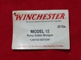 Winchester Model 12 20ga limited Edition vent rib with box - 10 of 13
