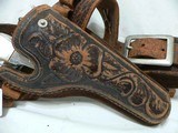 Mexican Parade Holster w/ Ammo belt for 45LC 4 3/4 inch Colt SAA - 2 of 3