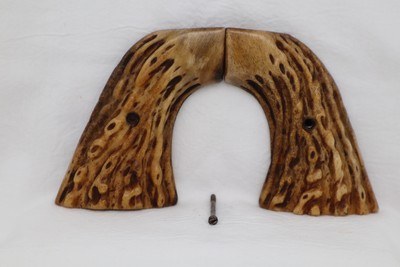 Colt Vintage Single Action Army Carved Bone Stag Grips - Image 1 of 2