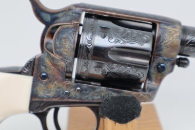 Great Western Single Action Army Sheriff Model Engraved 45 colt with a 3” Barrel. - Image 2 of 12