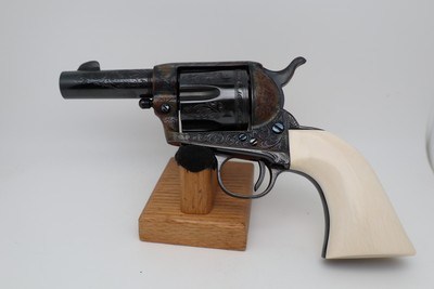 Great Western Single Action Army Sheriff Model Engraved 45 colt with a 3” Barrel. - Image 5 of 12
