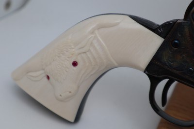 Great Western Single Action Army Sheriff Model Engraved 45 colt with a 3” Barrel. - Image 4 of 12
