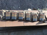 30-06 ammo M1 Garand Bandoleer 48 rounds black tip AP on clips FA43 - 1 of 5