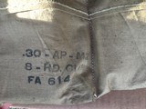 30-06 ammo M1 Garand Bandoleer 48 rounds black tip AP on clips FA43 - 2 of 5