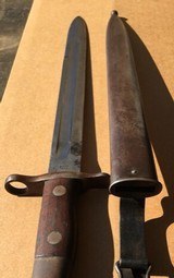 US Military 1892 Krag Bayonet and scabbard 30-40 - 1 of 12