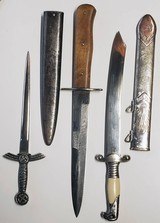 Set of 3 WW2 blades - German Alcoso S RAD Leader Officer Hewer/Dagger with Scabbard from Air Force - 1 of 13