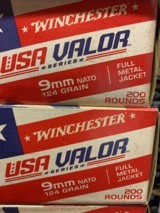 Winchester 9mm Valor Pack 400 Rounds 124g Support the Troops - 2 of 2