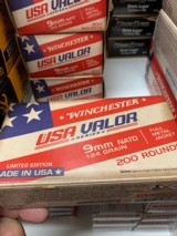 Winchester 9mm Valor Pack 400 Rounds 124g Support the Troops - 1 of 2