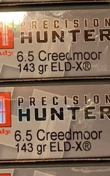 100 Rounds Hornady 6.5 Creedmoor 143g ELD-X - 1 of 2