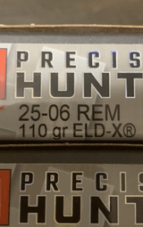25-06 REM Hornady Precision Hunter 110 ELD-X - 1 of 2