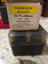 New Horneber 10.75 x 68 brass plus Woodleigh bullets - 3 of 4