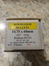 New Horneber 10.75 x 68 brass plus Woodleigh bullets - 2 of 4