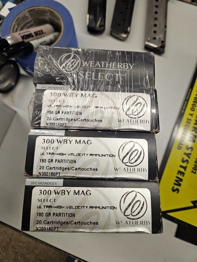300 Weatherby magnum ammunition 4 boxes - Image 1 of 4