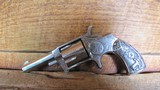 Norwich Arms Co Engraved Revolver with DeGress Tiffany Grips - 32 Rimfire Antique - 1 of 8