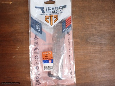 Glock 42.380 ACP 12RD Clear mag in package