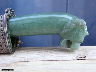 Indo Persian Peshkabz with Jade Lion Head - Image 4 of 12