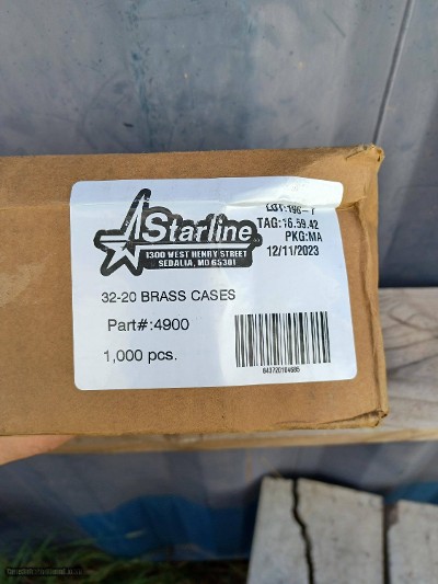Starline Box of (1000) 32-20 WCF Brass