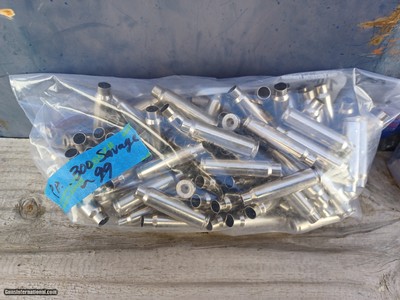 Approx (100) Remington 300 Savage Nickel Plated Brass
New