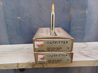 Hornady Outfitter 300 Win Mag Ammo 180 Gr CX - (40) Rds
