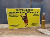 (18) Rds 577-450 Martini Henry Ammo - 450 Gr Lead Black Powder Load - 1 of 2