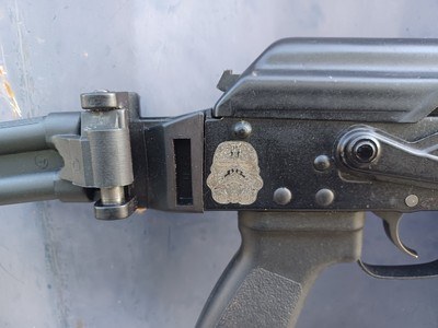 Kalishnakov USA Saiga 410 Shotgun - 410 Gauge Folding Stock - Engraved Storm Trooper - Image 6 of 23
