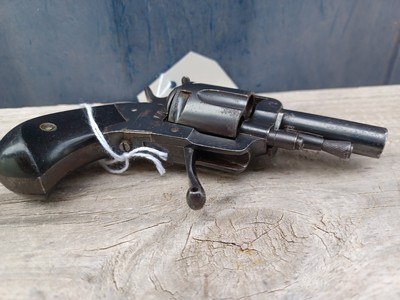 Unknown maker Belgian Revolver - 32 Short Colt - Folding Trigger - Tiny! - Image 10 of 11