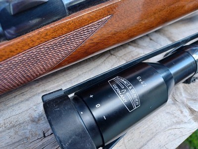 Ruger 77 RSI - 243 Win Mannlicher Stock - Red Pad, Tang Safety, Claw mounted Schmidt & Bender Scope - Image 14 of 18