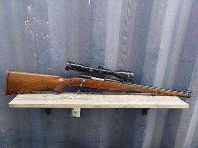 Ruger 77 RSI - 243 Win Mannlicher Stock - Red Pad, Tang Safety, Claw mounted Schmidt & Bender Scope - Image 1 of 18