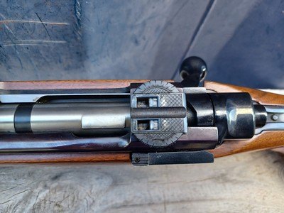 Ruger 77 RSI - 243 Win Mannlicher Stock - Red Pad, Tang Safety, Claw mounted Schmidt & Bender Scope - Image 12 of 18