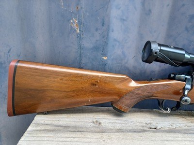 Ruger 77 RSI - 243 Win Mannlicher Stock - Red Pad, Tang Safety, Claw mounted Schmidt & Bender Scope - Image 2 of 18