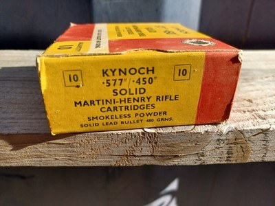 Kynoch 577-450 Martini Henry Sealed Box of 10 Rds - 480 Gr Solid Lead Bullet - Image 3 of 4