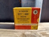Kynoch 577-450 Martini Henry Sealed Box of 10 Rds - 480 Gr Solid Lead Bullet