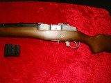 RUGER RANCH RIFLE .223 CAL STAINLESS STEEL WOOD STOCK - 1 of 5