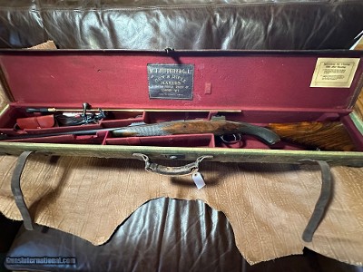 WJ JEFFERY DELUXE in 333 N. E.- SINGLE SQUARE BRIDGE MAG MAUSER-DELUXE ENGRAVING - FULLY CASED