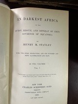 In Darkest Africa , first
Canadian Edition, 1890 Two Volume set of Henry M. Stanley - 3 of 6