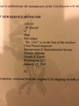 Colt New Service US Border Patrol issued - 5 of 6