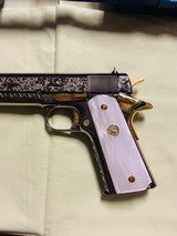 Stunning engraved two tone Colt 1911 new unfired 45acp govt. - 8 of 9