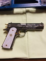 Stunning engraved two tone Colt 1911 new unfired 45acp govt. - 7 of 9
