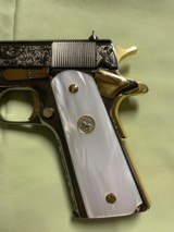 Stunning engraved two tone Colt 1911 new unfired 45acp govt. - 2 of 9