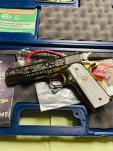 Stunning engraved two tone Colt 1911 new unfired 45acp govt. - 1 of 9