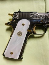 Stunning engraved two tone Colt 1911 new unfired 45acp govt. - 5 of 9