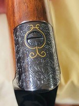 Stunning Winchester 1892 38-40 1st year production custom engraved hunting scenes with gold - 5 of 10