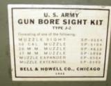 US ARMY GUN BORE SIGHT KIT TYPE J-2 BELL & HOWELL 1943 - 3 of 10