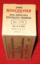 VINTAGE BOX OF 1000 UNOPENED WINCHESTER #115 LARGE RIFLE PRIMERS - 4 of 4