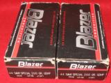 100 ROUNDS BLAZER 44 S&W SPECIAL 200 GR GOLD DOT HOLLOW POINT - 1 of 1