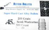 500 COUNT BOX OF 45LC 255 SWC .452 ROGER'S BETTER BULLETS - 2 of 2