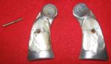 SILVER AND MOTHER OF PEARL COLT POLICE POSITIVE GRIPS - 1 of 4